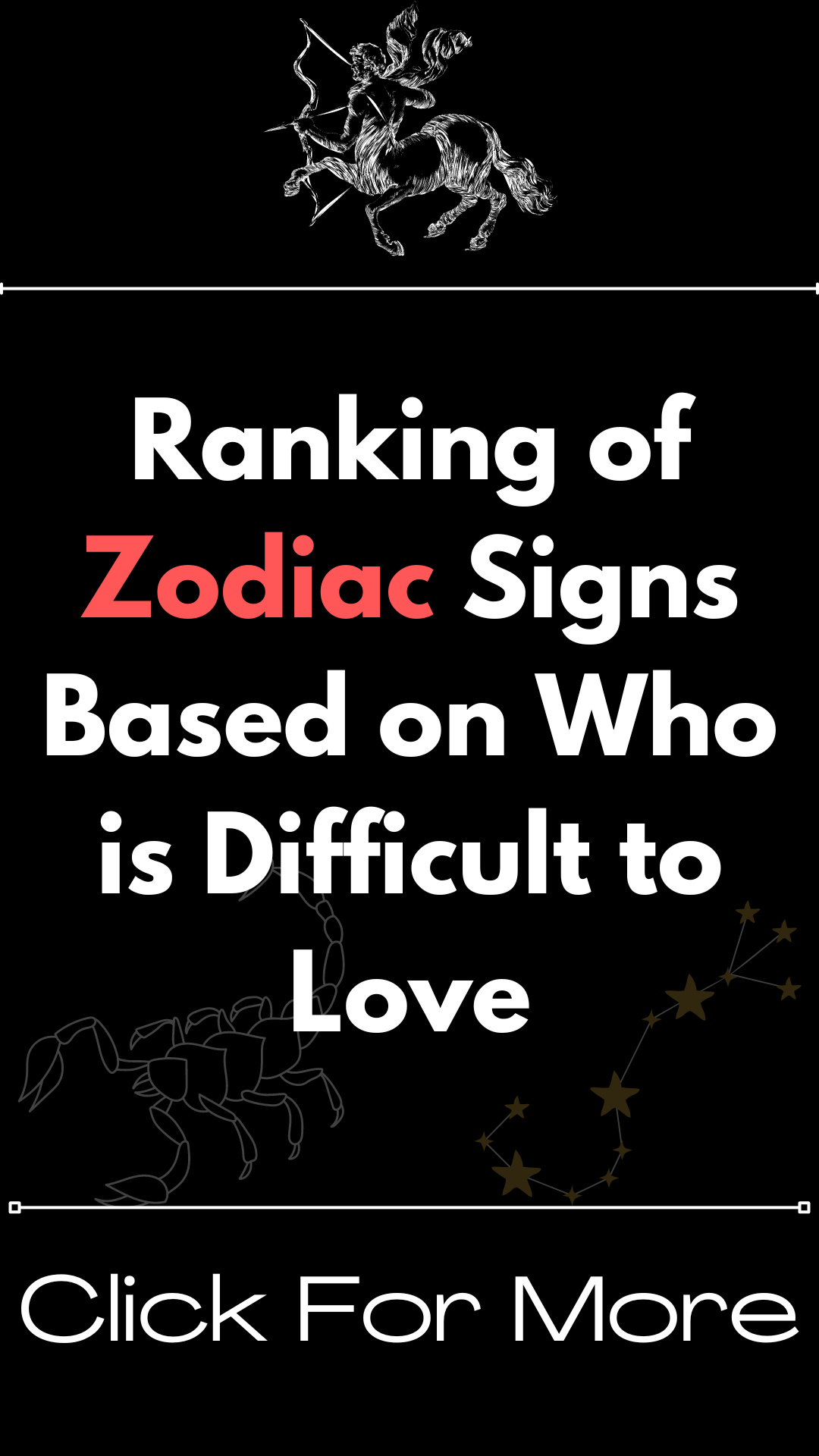 Ranking of Zodiac Signs Based on Who is Difficult to Love